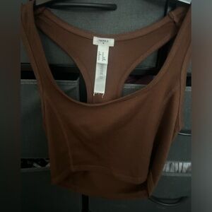 Brown crop top
